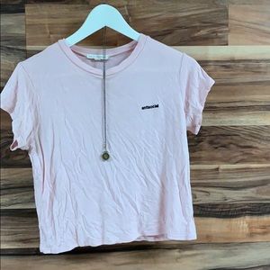 Aesthetic pink shirt.